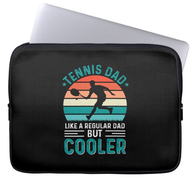 Tennis Pappa Retro Sunset Laptop Fodral (Framsidan)