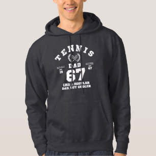 Tennis Pappa Roligt Sport Grundad 1967 Hoodie
