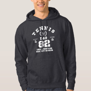 Tennis Pappa Roligt Sport Grundad 1982 Hoodie