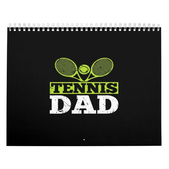 Tennis Pappa Tennis Player| Tennis Älskare Kalender (Omslag)