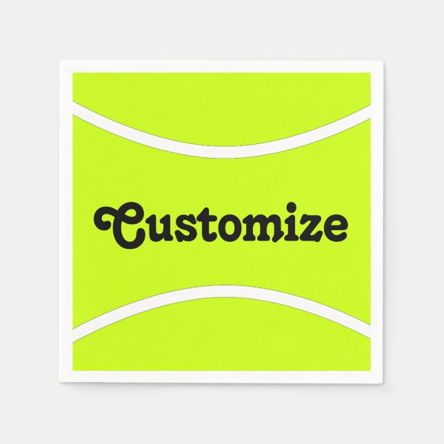 Tennis Party/Banquet Anpassningsbar Text Cocktail  Pappersservett (Framsidan)