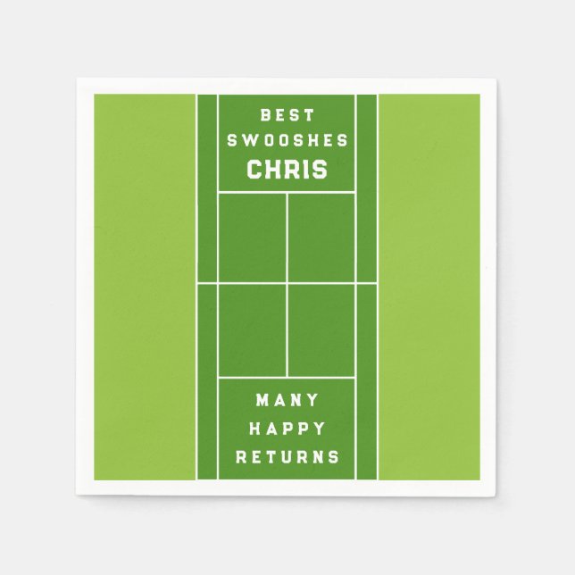 Tennis Party Pappersservett (Framsidan)