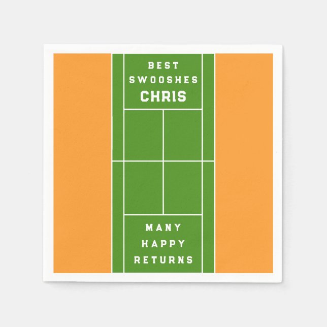 Tennis Party Pappersservett (Framsidan)