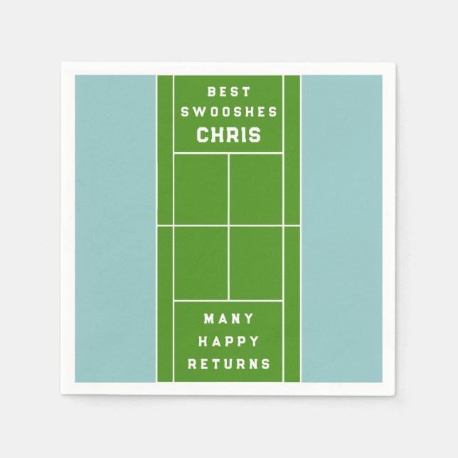 Tennis Party Pappersservett (Framsidan)