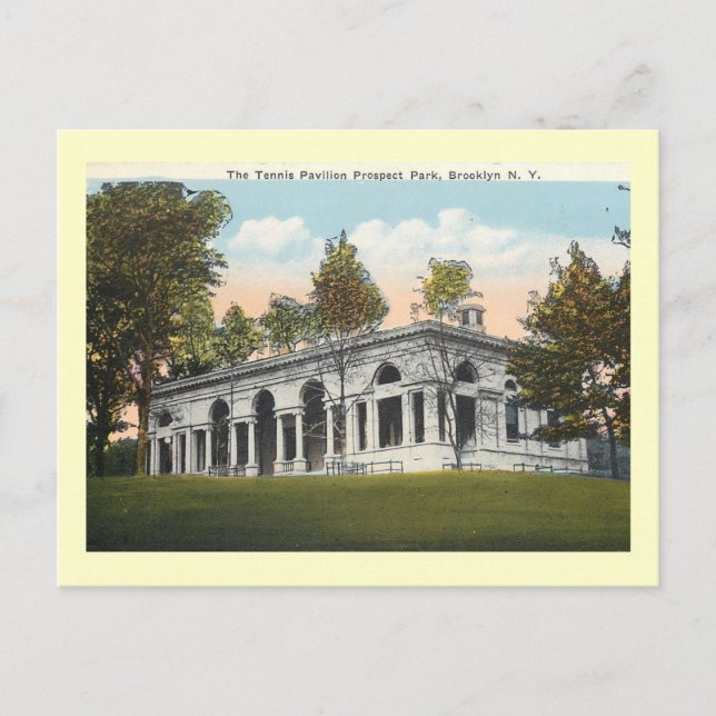 Tennis Pavilion, Prospect Park, Brooklyn Vintage Vykort (Framsida)