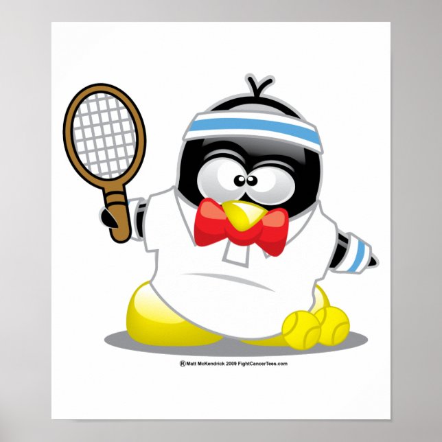 Tennis Penguin Poster (Framsidan)