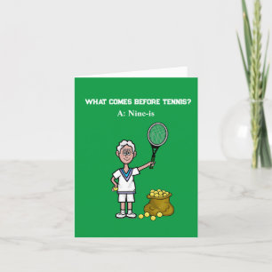 Tennis Pension Greeting Card Kort