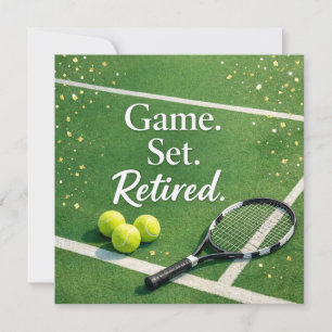 Tennis Pension med racket och boll Kort