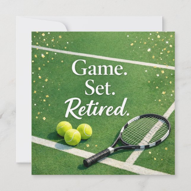 Tennis  Pension med racket och boll  Kort (Framsida)