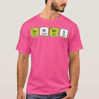 Tennis Periodic Bord Inslag Sport Funny Player T Shirt