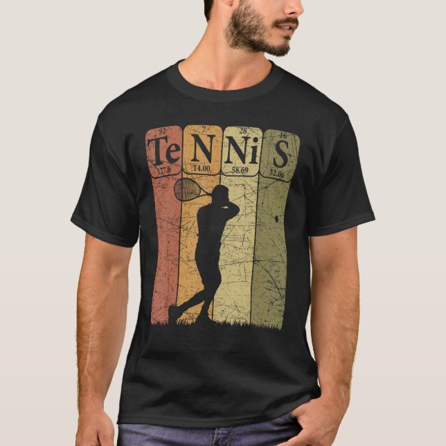 Tennis Periodic Table Elements Tennis Player Nerd  T Shirt (Framsida)