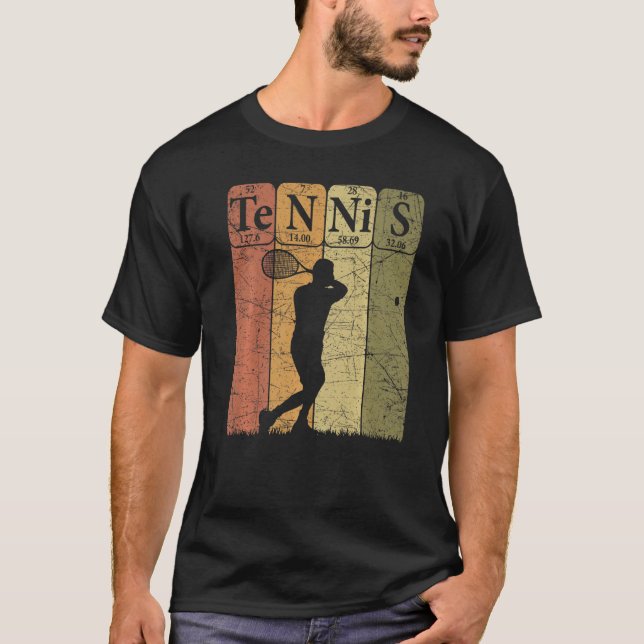 Tennis Periodic Table Elements Tennis Player Nerd  T Shirt (Framsida)