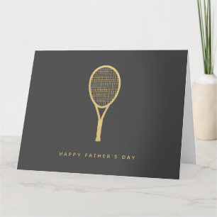 Tennis Personlig Card för Lycklig Fars dag Guld Tack Kort