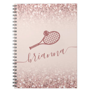 Tennis Personlig Rosa Girly Gnistra bärbar dator Anteckningsbok