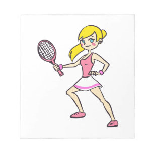TENNIS PLAYER ANTECKNINGSBLOCK