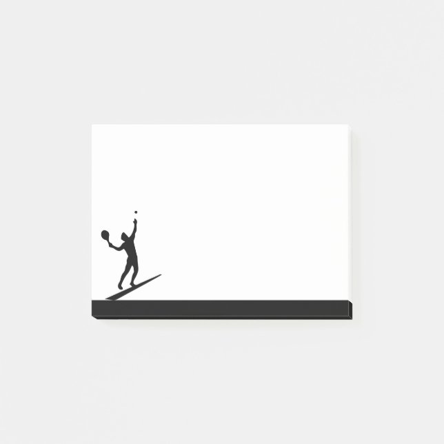Tennis Player Athlete Sport Silhouette Post-it Block (Framsida)