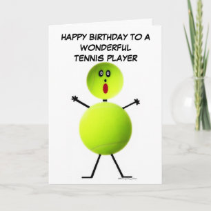 Tennis Player Birthday Kort