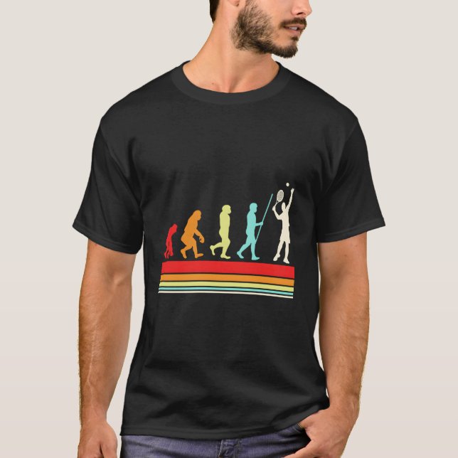 Tennis Player Evolution Färg S T Shirt (Framsida)