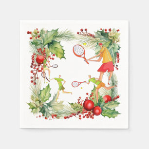 Tennis Player för jul-Party Pappersservett