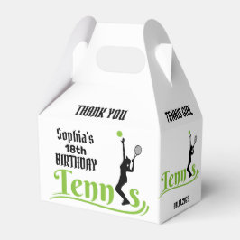 Tennis Player Girl, Birthday Girl Favor Box Presentaskar
