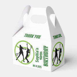 Tennis Player Girl, Birthday Girl Favor Box Presentaskar