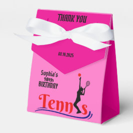 Tennis Player Girl, Birthday Girl Favor Box Presentaskar