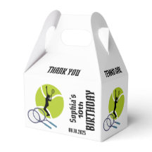 Tennis Player Girl, Birthday Girl Favor Box