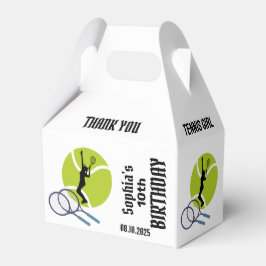 Tennis Player Girl, Birthday Girl Favor Box Presentaskar