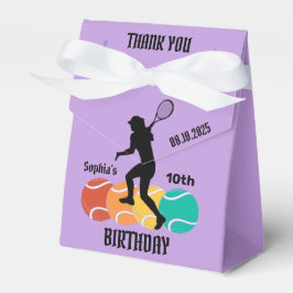 Tennis Player Girl, Birthday Girl Favor Box Presentaskar
