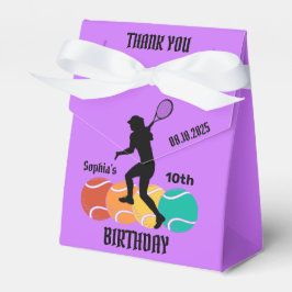 Tennis Player Girl, Birthday Girl Favor Box Presentaskar