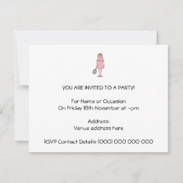 Tennis Player Girl. Inbjudningar