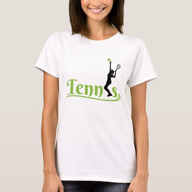 Tennis Player Girl, Tennis Girl Birthday T Shirt (Framsida)