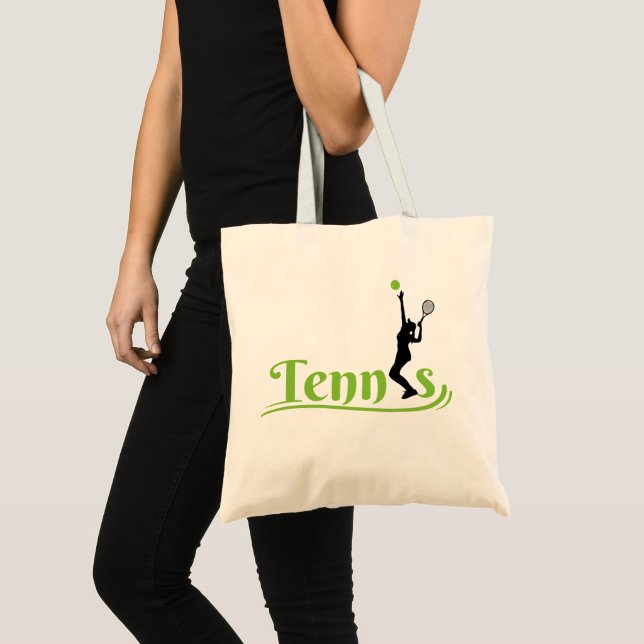 Tennis Player Girl, Tennis Girl Birthday Tygkasse (Framsida (produkt))