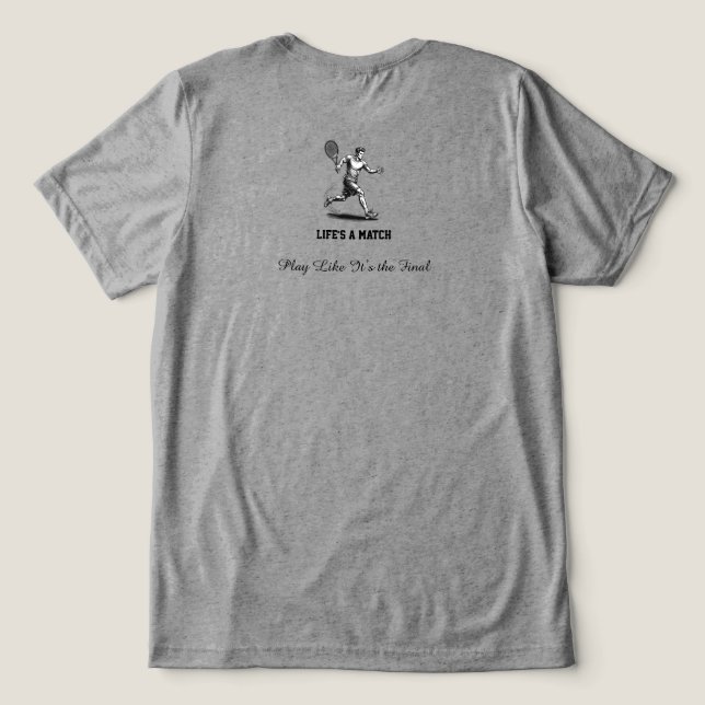 Tennis Player Graphic T-Shirt - Dynamic Sports (Design Baksida)