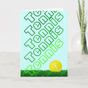 Tennis Player Grattis på födelsedagen Kort