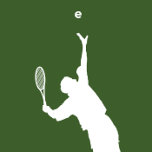 Tennis Player Hitting a  Tee<br><div class="desc">Tennisspelare som tjänstgör i tennis boll i en tennismatch.</div>