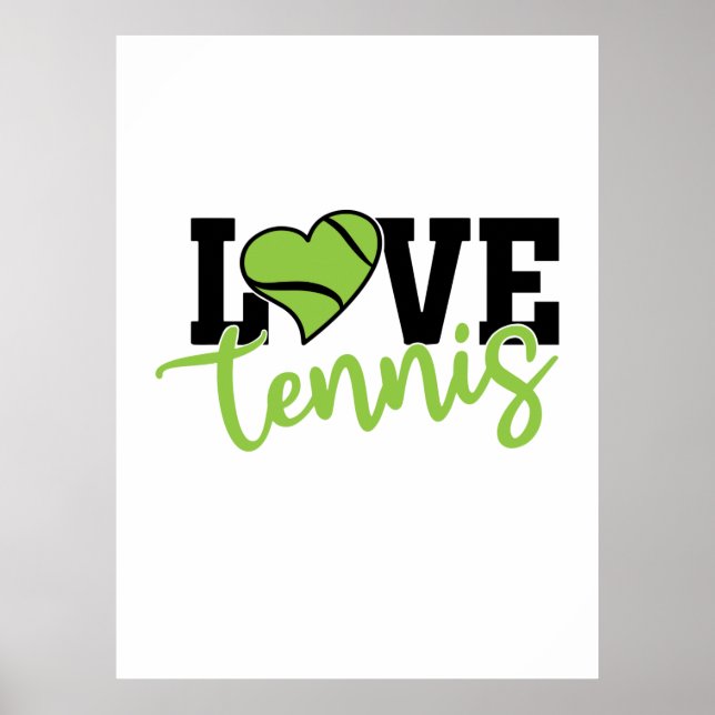 Tennis Player | Kärlek Tennis Poster (Framsidan)