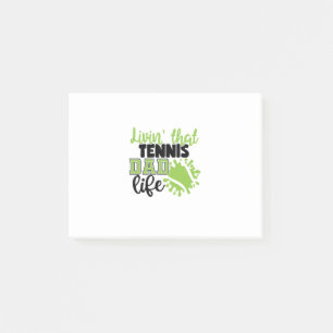 Tennis Player   Livin som Tennis Pappa Life Post-it Block