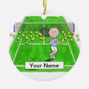Tennis Player, Male Julgransprydnad Keramik