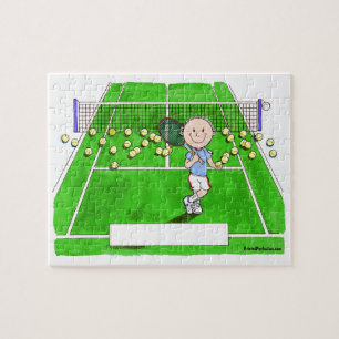 Tennis Player, Male - Personlig Tecknad Pussel