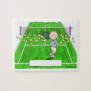 Tennis Player, Male - Personlig Tecknad Pussel