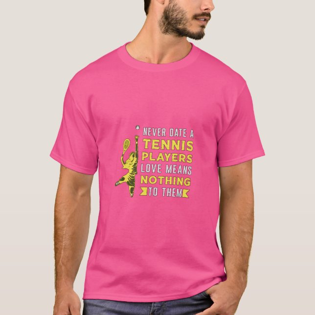 Tennis Player Match Racket Sports Court Funny Gift T Shirt (Framsida)