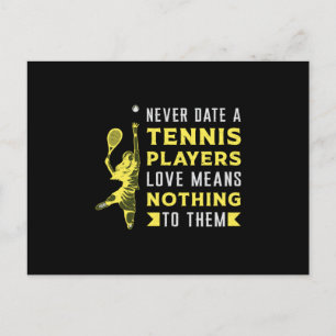 Tennis Player Match Racket Sports Court Funny Gift Vykort