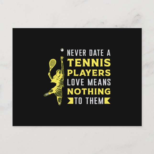 Tennis Player Match Racket Sports Court Funny Gift Vykort (Framsida)