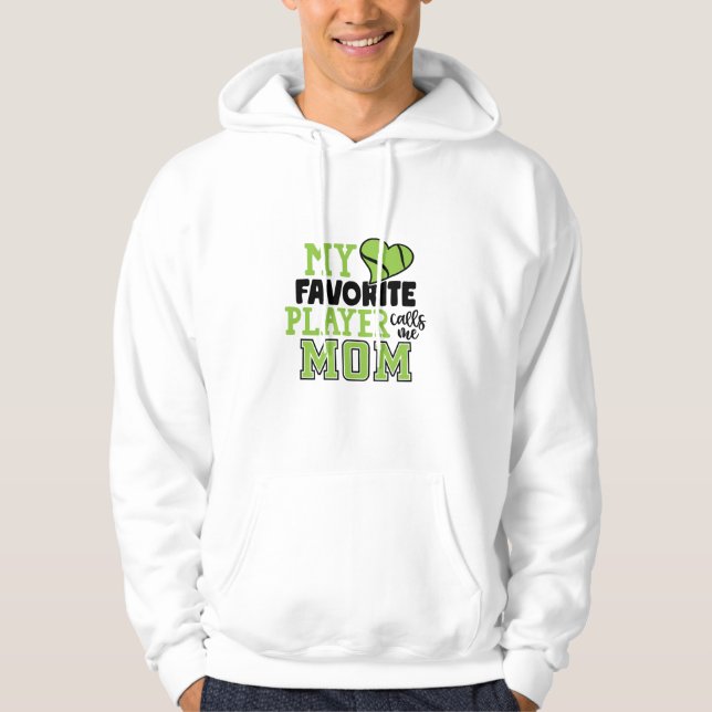 Tennis Player | Min favoritspelare ringer mig Mamm Hoodie (Framsida)