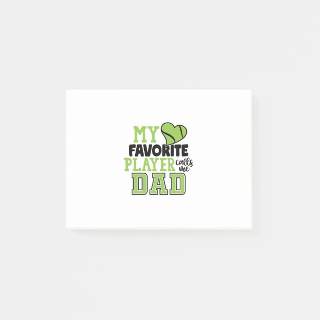 Tennis Player | Min favoritspelare ringer mig Papp Post-it Block (Framsida)