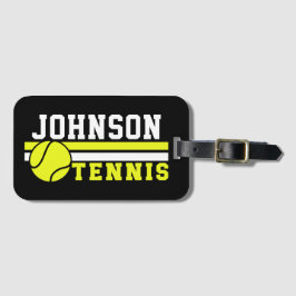 Tennis Player NAMN Boll Game Court Personlig Bagagebricka
