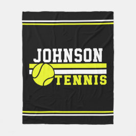 Tennis Player NAMN Boll Game Court Personlig Fleecefilt