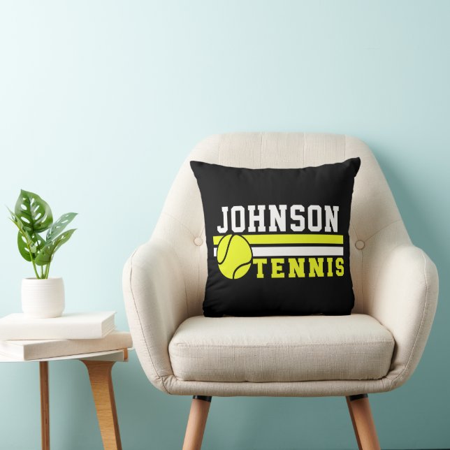 Tennis Player NAMN Boll Game Court Personlig Kudde (Stol)