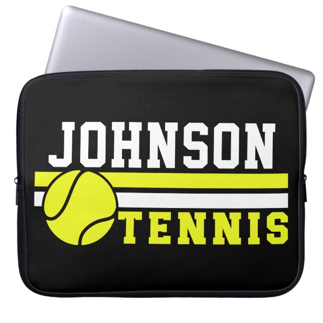 Tennis Player NAMN Boll Game Court Personlig Laptop Fodral (Framsidan)